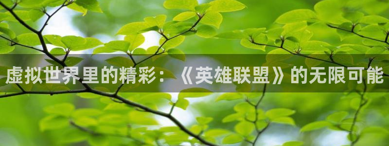 极悦娱乐登录网址：虚拟世界里的精彩：《英雄联盟》的无限可能